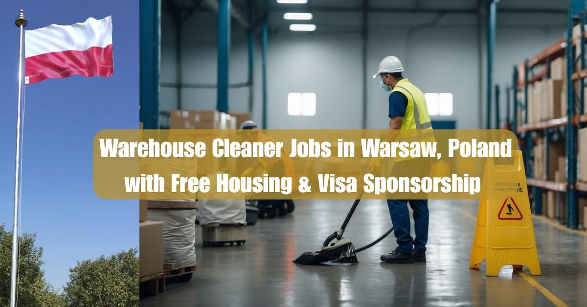 Warehouse Cleaner Jobs in Warsaw, Poland with Free Housing & Visa Sponsorship – No Experience Needed (July 2025)